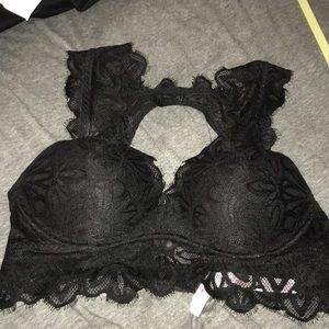 Padded black bralette